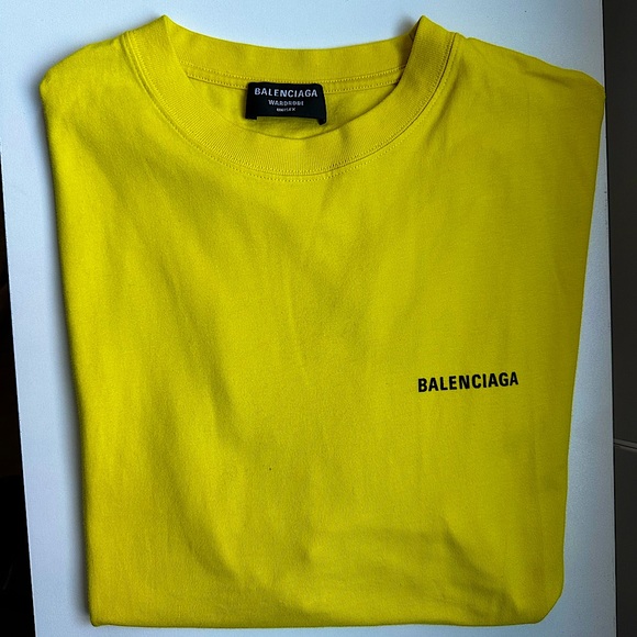 Balenciaga Medium Fit T-Shirt 'Yellow' size L - Picture 10 of 10